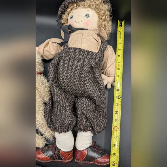 Vintage Jan Shackelford Sneakers 'n Lace #10 OOAK Muslin Doll 1994 Boy Tomboy